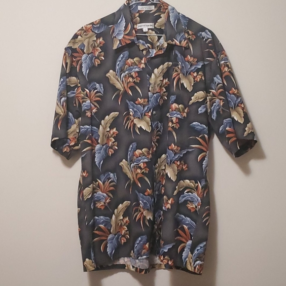 MENS VINTAGE FLORAL SHIRT PIERRE CARDIN SIZE L - Picture 2 of 7